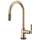 SmartTouch Pull-Down Faucet with Arc Spout and Knurled Handle in Luxe Gold Finish