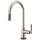 SmartTouch Pull-Down Faucet with Arc Spout and Knurled Handle in Stainless Finish