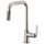Pull-Down Faucet with Square Spout and Industrial Handle in Stainless Finish