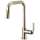 Pull-Down Faucet with Square Spout and Industrial Handle in Polished Nickel Finish