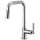 Pull-Down Faucet with Square Spout and Knurled Handle in Chrome Finish