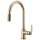 Pull-Down Faucet with Arc Spout and Industrial Handle in Luxe Gold Finish