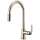 Pull-Down Faucet with Arc Spout and Industrial Handle in Polished Nickel Finish