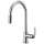 Pull-Down Faucet with Arc Spout and Industrial Handle in Chrome Finish