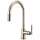 Pull-Down Faucet with Arc Spout and Knurled Handle in Polished Nickel Finish