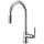 Pull-Down Faucet with Arc Spout and Knurled Handle in Chrome Finish