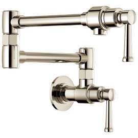 Wall Mount Pot Filler in Polished Nickel Finish