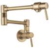 Wall Mount Pot Filler Faucet in Luxe Gold Finish