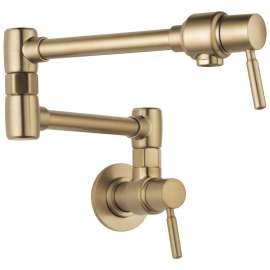Wall Mount Pot Filler Faucet in Luxe Gold Finish