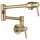Wall Mount Pot Filler Faucet in Luxe Gold Finish