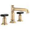 1.5 GPM Widespread Lavatory Faucet with Column Spout and without Handles in Polished Gold Finish