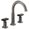 1.5 GPM Widespread Lavatory Faucet with Arc Spout and without Handles in Luxe Steel Finish