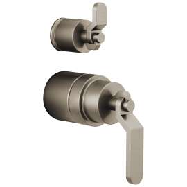 Pressure Balance Valve Trim Industrial Lever Handle Kit in Luxe Nickel