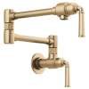 4 GPM Wall Mount Pot Filler in Luxe Gold Finish