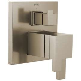 Tempassure Thermostatic Valve with Integrated 3-Function Diverter Trim in Brushed Nickel