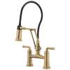 1.8 GPM Articulating Bridge Faucet in Luxe Gold Finish