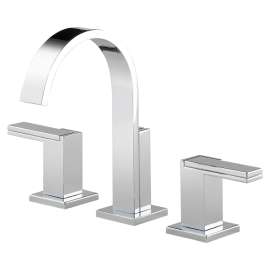 65380LF Widespread Bathroom Faucet with Lever Handles in Polished Chrome