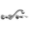 65885LF Bathroom Faucet Double Handle Wall Mount with Blade Handles in Polished Chrome