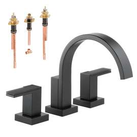 Roman Tub Trim Kit with Handles and Solar Gray Glass Accents
