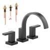 Roman Tub Trim Kit with Handles in Matte Black