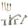 Roman Tub Trim Kit With Lever Handles and Hand Shower in Polished Nickel