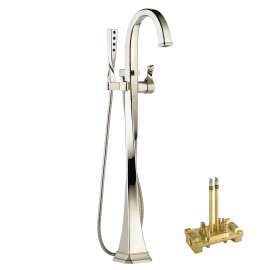 Single Handle Freestanding Tub Filler Trim Kit in Polished Nickel