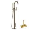 Odin KT70175-R-BN Single Handle Freestanding Tub Filler Trim Kit in Brushed Nickel