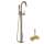 Odin KT70175-R-BN Single Handle Freestanding Tub Filler Trim Kit in Brushed Nickel