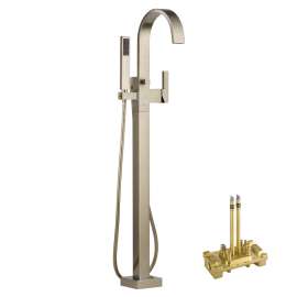 Single Handle Freestanding Tub Filler Trim Kit in Brushed Nickel