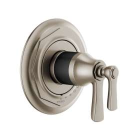 Rook Single Handle Lever Shower Faucet in Luxe Nickel/Matte Black