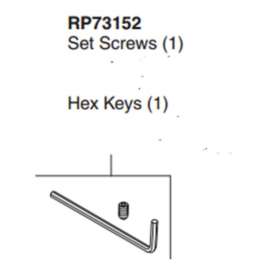 Odin RP73152 Set Screw and Allen Wrench Set in Polished Chrome