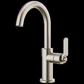 Brizo Litze(R): Bar Faucet with Arc Spout and Industrial Handle Kit, 61044LF-SS