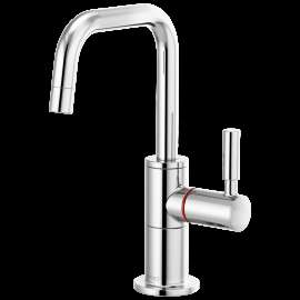 Brizo Odin(R): Instant Hot Faucet with Square Spout, 61365LF-H-PC