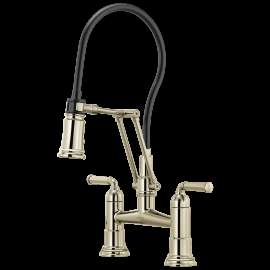 Brizo Rook(R): Articulating Bridge Faucet, 62274LF-PN