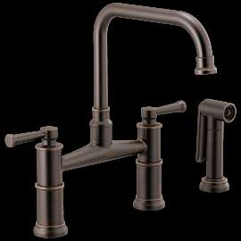 Brizo Artesso(R): Bridge Faucet with Side Sprayer, 62525LF-RB
