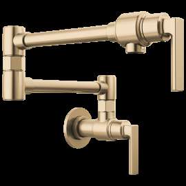 Brizo Kintsu(R): Wall Mount Pot Filler with Lever Handle, 62806LF-GL-L