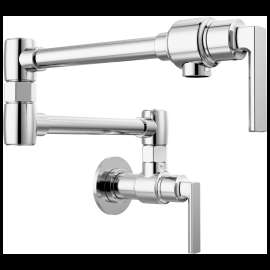 Brizo Kintsu(R): Wall Mount Pot Filler with Lever Handle, 62806LF-PC-L