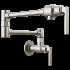 Brizo Kintsu(R): Wall Mount Pot Filler with Lever Handle, 62806LF-SS-L