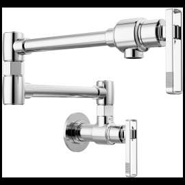Brizo Kintsu(R): Wall Mount Pot Filler with Knob Handle, 62807LF-PC-L