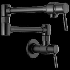 Brizo Brizo European: Wall Mount Pot Filler Faucet, 62820LF-BL