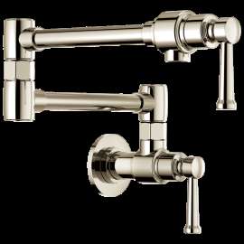 Brizo Artesso(R): Wall Mount Pot Filler, 62825LF-PN