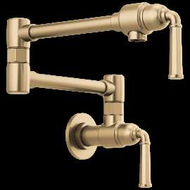 Brizo Rook(R): Wall Mount Pot Filler, 62874LF-GL
