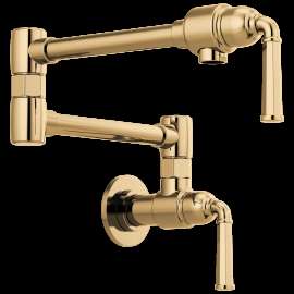 Brizo Rook(R): Wall Mount Pot Filler, 62874LF-PG
