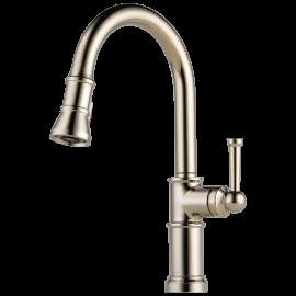 Brizo Artesso(R): Single Handle Pull-Down Kitchen Faucet, 63025LF-PN