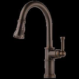 Brizo Artesso(R): Single Handle Pull-Down Kitchen Faucet, 63025LF-RB