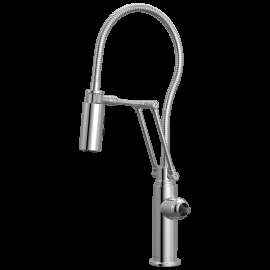 Brizo Odin(R): Articulating Kitchen Faucet with Finished Hose - Less Handle, 63121LF-PCLHP