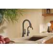 Brizo Frank Lloyd Wright(R): Pull-Down Prep Faucet with Arc Spout and Wood Wand - Less Handle, 63922LF-BNXWDLHP
