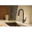 Brizo Frank Lloyd Wright(R): Pull-Down Prep Faucet with Arc Spout and Wood Wand - Less Handle, 63922LF-BNXWDLHP