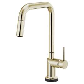 Brizo Odin(R): SmartTouch(R) Pull-Down Kitchen Faucet with Square Spout - Less Handle, 64065LF-PNLHP