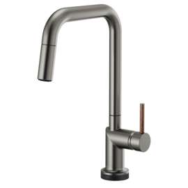 Brizo Odin(R): SmartTouch(R) Pull-Down Kitchen Faucet with Square Spout - Less Handle, 64065LF-SLLHP